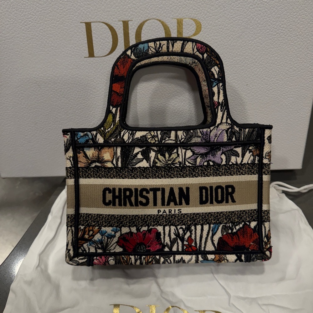 Dior Floral Book Tote - Multicolor